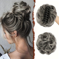 Messy Donut Hair Buns Updo Chignon Synthetic Clip In Hair Extensions