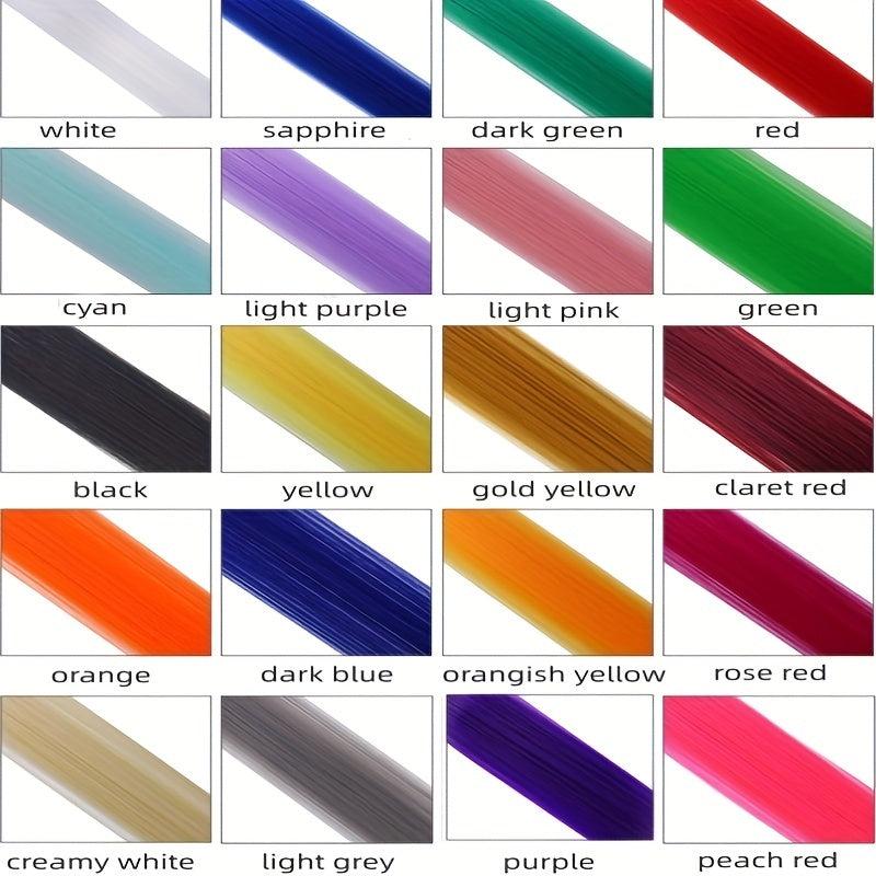 Colorful Straight Synthetic Hair Extensions for Halloween Parties