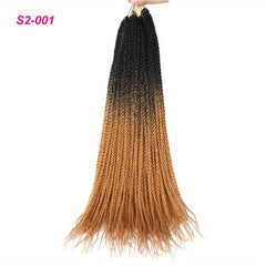 Rainbow Ombre Senegalese Twist Crochet Braids Synthetic Hair Extensions