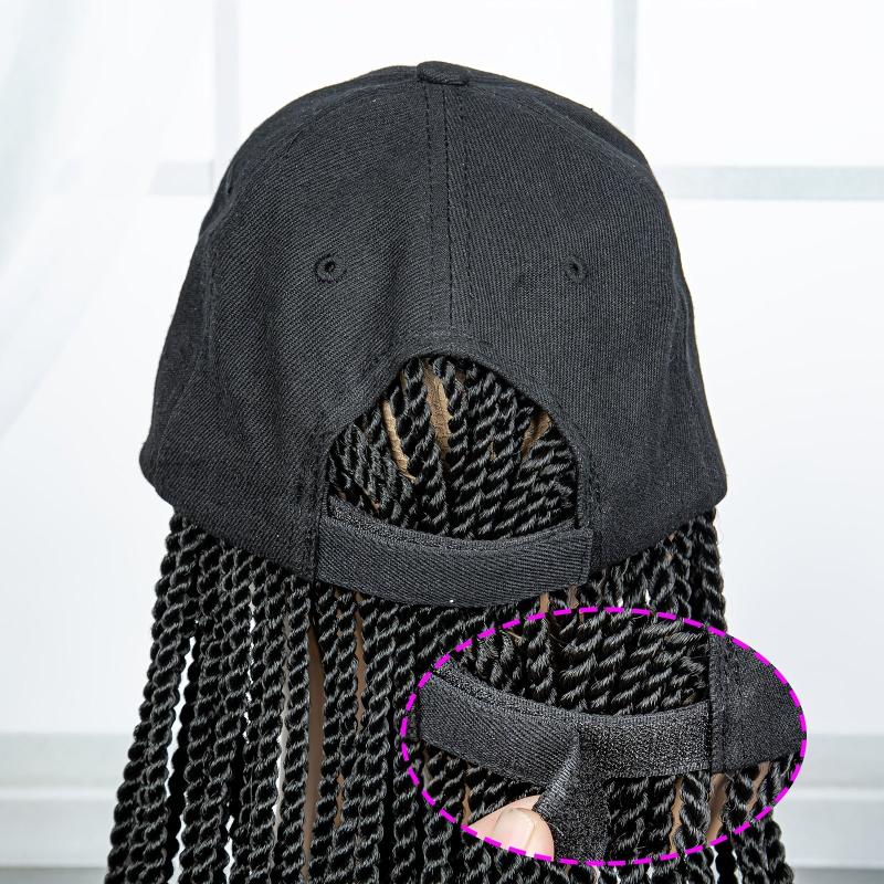 Adjustable Braids Hat Wig With Hair Attached Baseball Cap