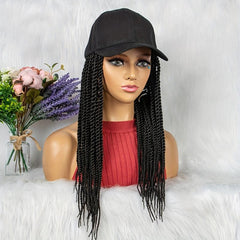 Adjustable Braids Hat Wig With Hair Attached Baseball Cap
