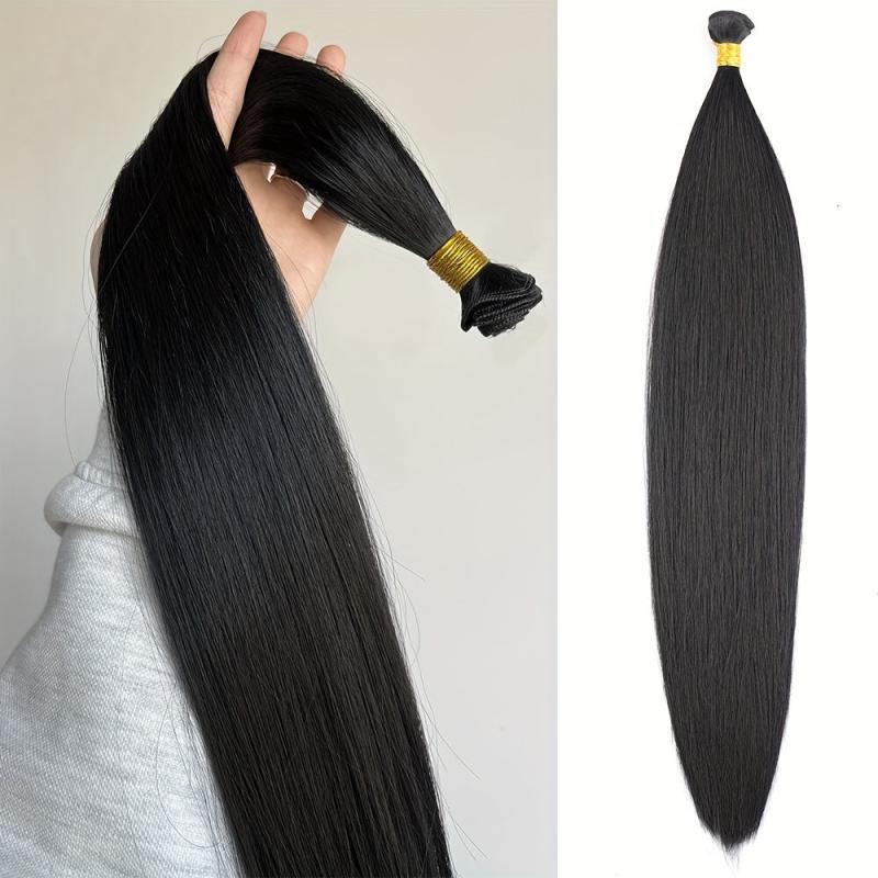 Long Straight Synthetic Hair Bundles 91cm High Temperature Fiber Extensions