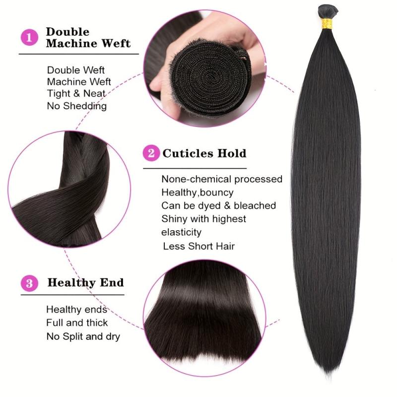 Long Straight Synthetic Hair Bundles 91cm High Temperature Fiber Extensions