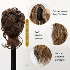 Messy Donut Hair Buns Updo Chignon Clip-In Extensions