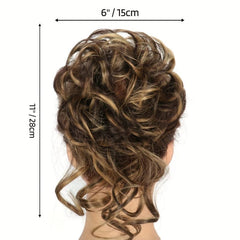 Messy Donut Hair Buns Updo Chignon Clip In Extensions