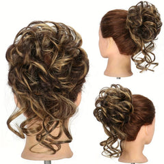 Messy Donut Hair Buns Updo Chignon Clip In Extensions