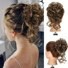 Messy Donut Hair Buns Updo Chignon Clip In Extensions