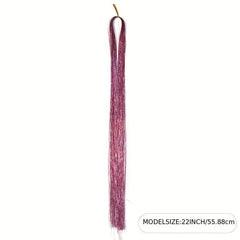 Hair Tinsel Kit 6pcs 1200 Strands Heat Resistant Extensions Fairy Glitter Women