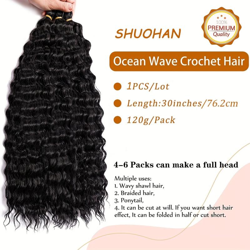 Soft Ocean Wave Braiding Crochet Hair Extensions - 76 2 Cm Long
