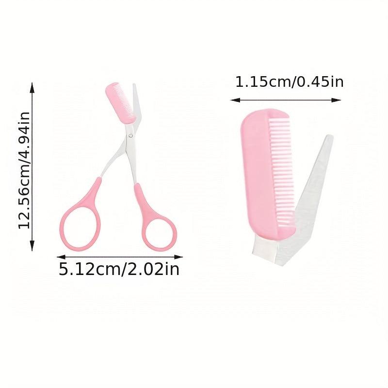 8 in 1 Eyebrow Styling Template & Scissors Kit