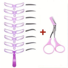 8 in 1 Eyebrow Styling Template & Scissors Kit