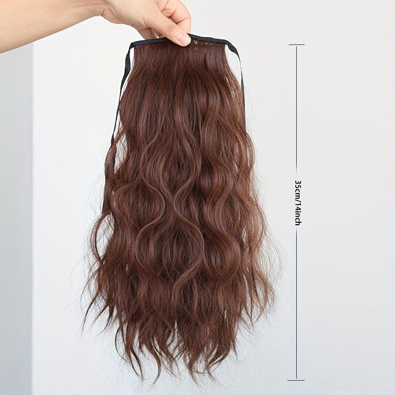 Long Curly Wavy Ponytail Extensions Synthetic Clip In Hair Extensions