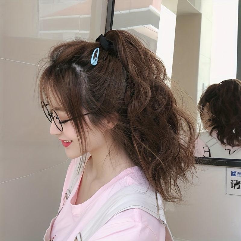 Long Curly Wavy Ponytail Extensions Synthetic Clip In Hair Extensions