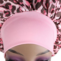 Silky Single Layer Wide Edge Elastic Bonnet Women's Sleep Cap