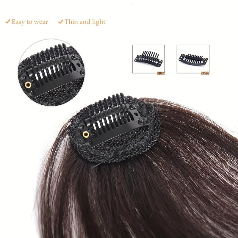Mini Air Bangs Fringe Synthetic Hair Extension Hairpieces for Women