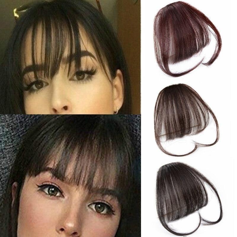 Mini Air Bangs Fringe Synthetic Hair Extension Hairpieces for Women