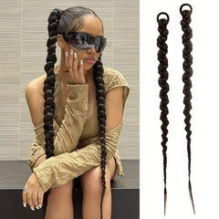 Long Braided Ponytail Extension Wrap Around Hair Extensions Ponytail