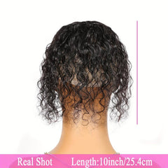 Water Wave Hair Topper for Women 100% Real Human Hair with Bangs