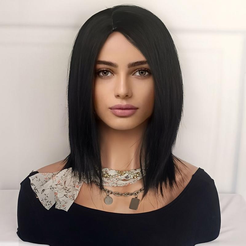 Shoulder Length Bob Wig Synthetic Hair