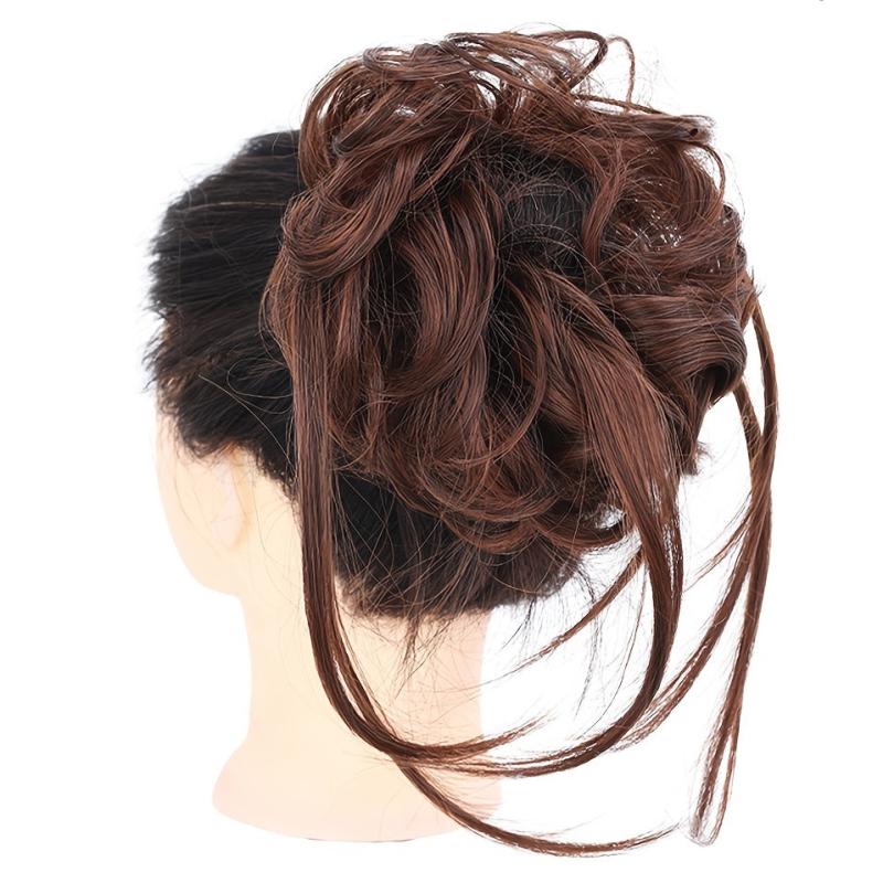 Synthetic Wavy Chignon Hair Piece for Messy Bun Updo Tousled Tail