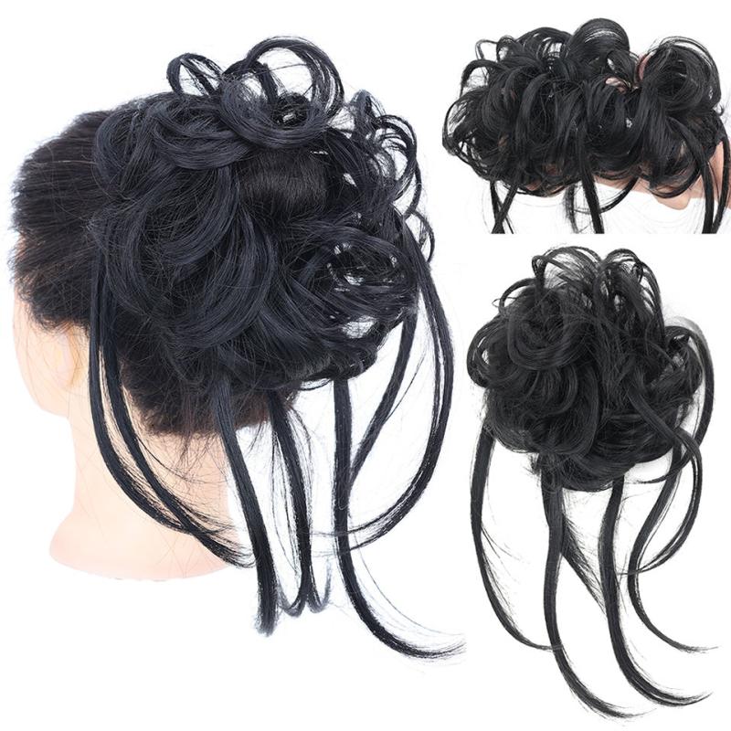 Synthetic Wavy Chignon Hair Piece for Messy Bun Updo Tousled Tail