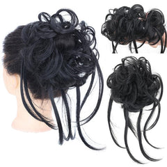Synthetic Wavy Chignon Hair Piece for Messy Bun Updo Tousled Tail