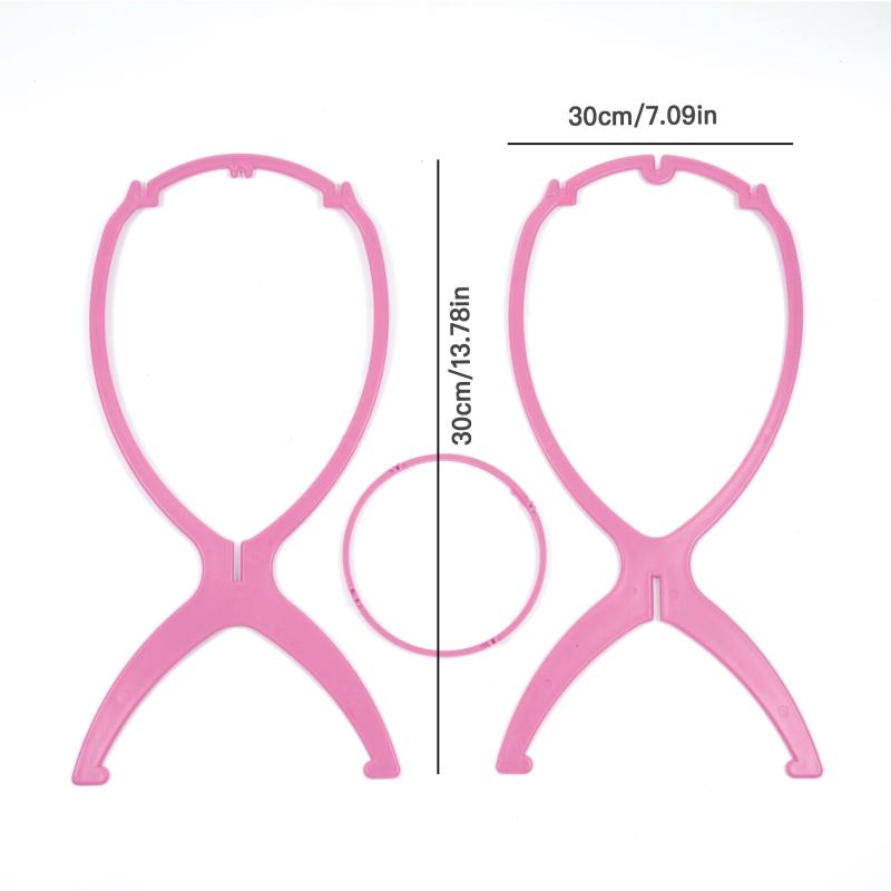 Portable Plastic Wig Stand for Women Display Hairpieces and Hats