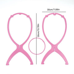 Portable Plastic Wig Stand for Women Display Hairpieces and Hats
