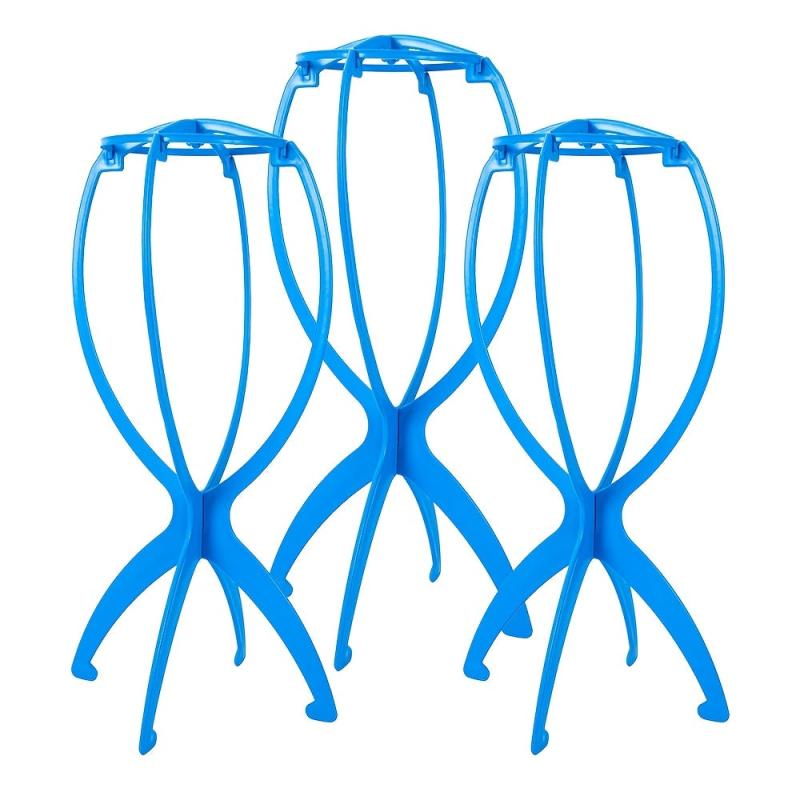 Portable Plastic Wig Stand for Women Display Hairpieces and Hats