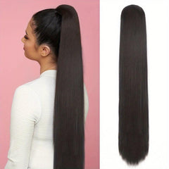 Long Straight Drawstring Ponytail Extension