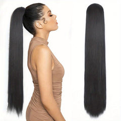 Long Straight Drawstring Ponytail Extension