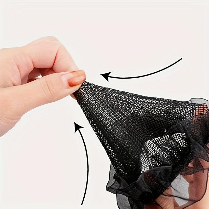 2PCS High Hair Net Hair Bun Cap Professional Dancer Hair Net