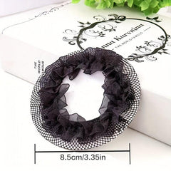 2PCS High Hair Net Hair Bun Cap Professional Dancer Hair Net