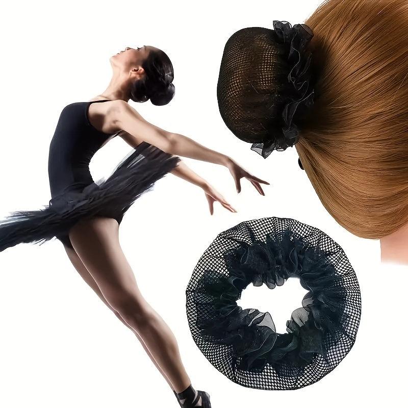 2PCS High Hair Net Hair Bun Cap Professional Dancer Hair Net