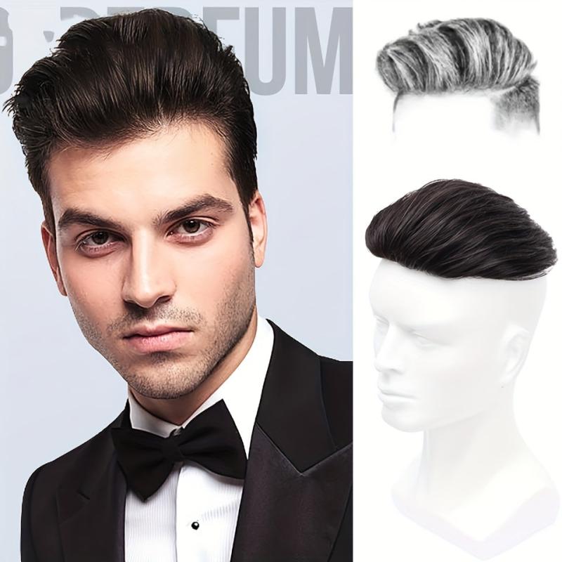 Short Straight Hair Pieces Synthetic Fiber Hair Toppers Clip On Hair Extensions