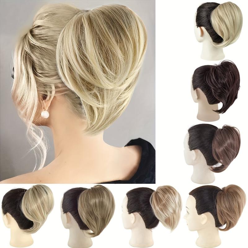 Curly Synthetic Hairpiece for Women Messy Bun Updo Scrunchies Tail Hair Bundle