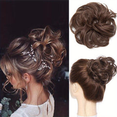 Messy Bun Hair Piece Curly Hair Extensions Ponytail Scrunchies