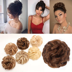 Messy Bun Hair Piece Curly Hair Extensions Ponytail Scrunchies