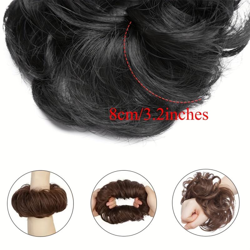 Messy Bun Hair Piece Curly Hair Extensions Ponytail Scrunchies