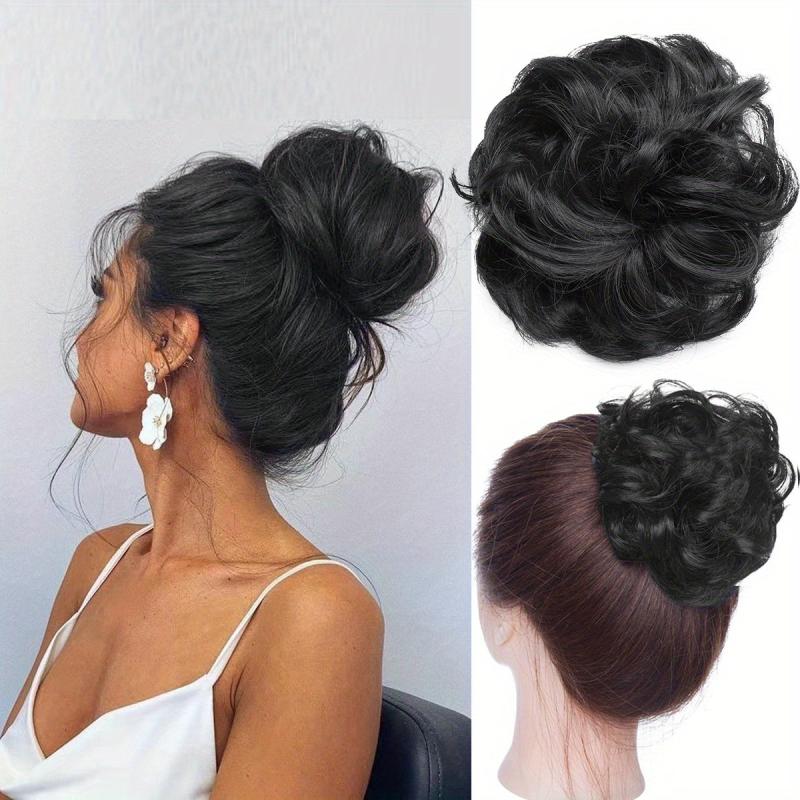 Messy Bun Hair Piece Curly Hair Extensions Ponytail Scrunchies