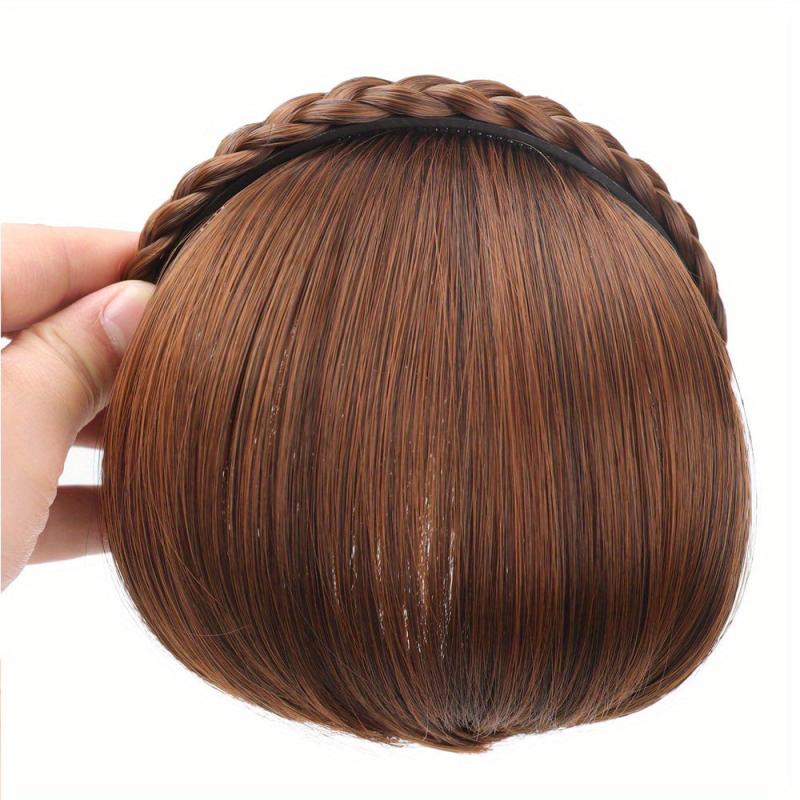 Twist Braid Headband Short Straight Synthetic Hair Bangs