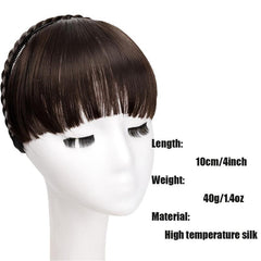 Twist Braid Headband Short Straight Synthetic Hair Bangs