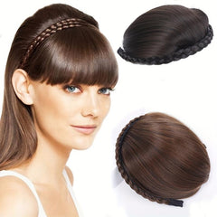Twist Braid Headband Short Straight Synthetic Hair Bangs