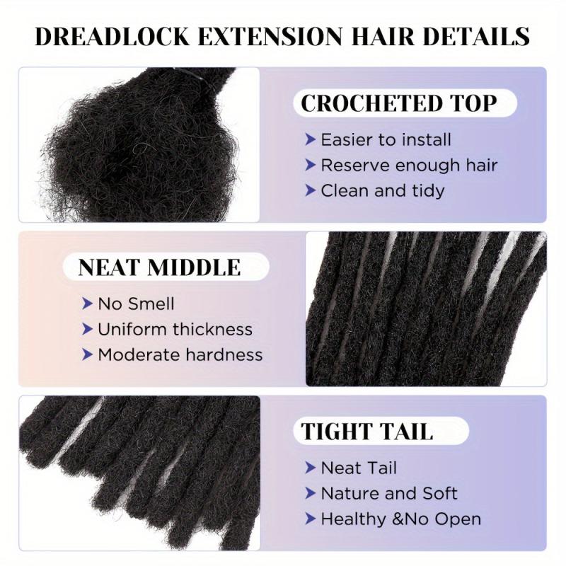 Dreadlocks Extensions 12Inch 10Strands 0 Width Loc Dreads Extensions Crochet