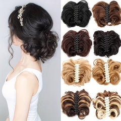 Wavy Curly Chignon Hair Bun Extensions for Tousled Updo