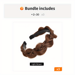 Synthetic Fishbone Braid Headband Twist Braid Hair Hoop Hair Accessories