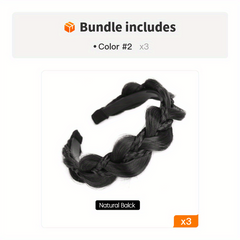 Synthetic Fishbone Braid Headband Twist Braid Hair Hoop Hair Accessories