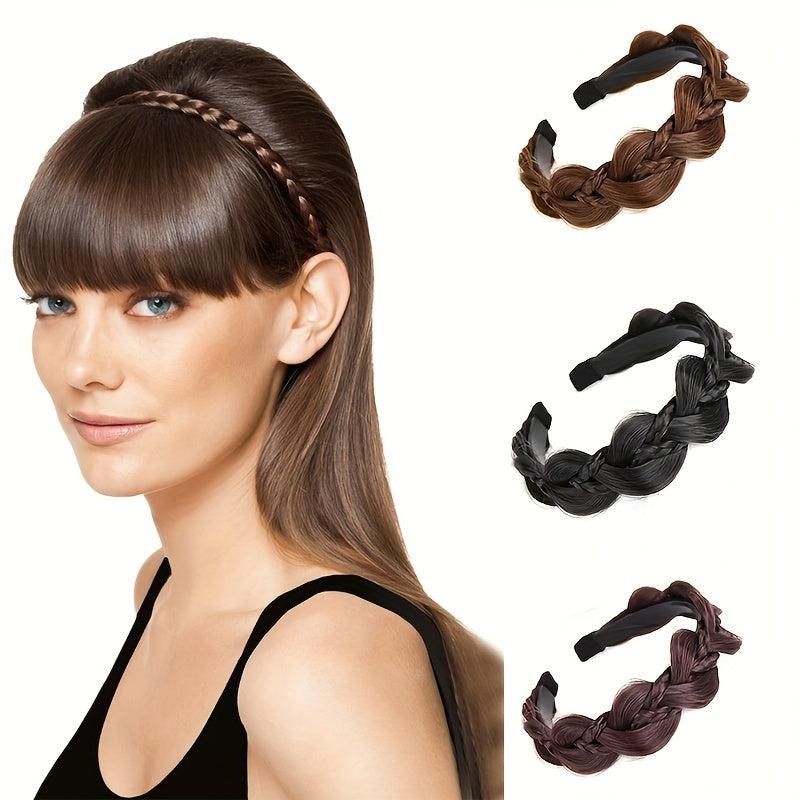 Synthetic Fishbone Braid Headband Twist Braid Hair Hoop Hair Accessories