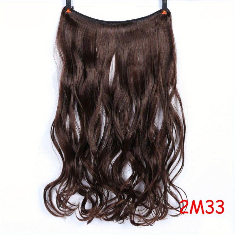 Wavy Curly Hair Extensions Fish Line Invisible Wire Heat Resistant Hairpieces