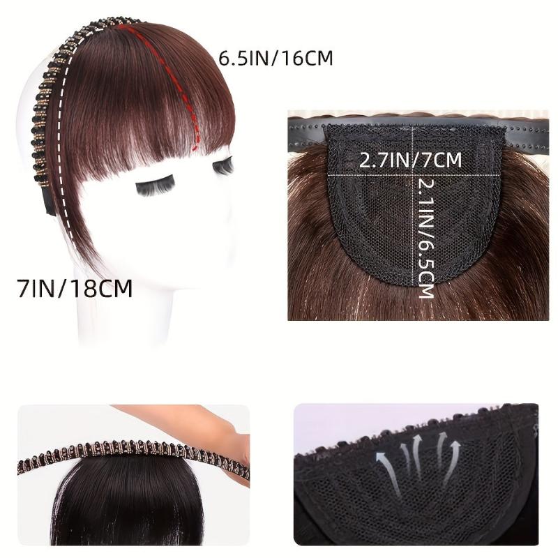 Synthetic Straight Bangs Hair Hoop With Rhinestones